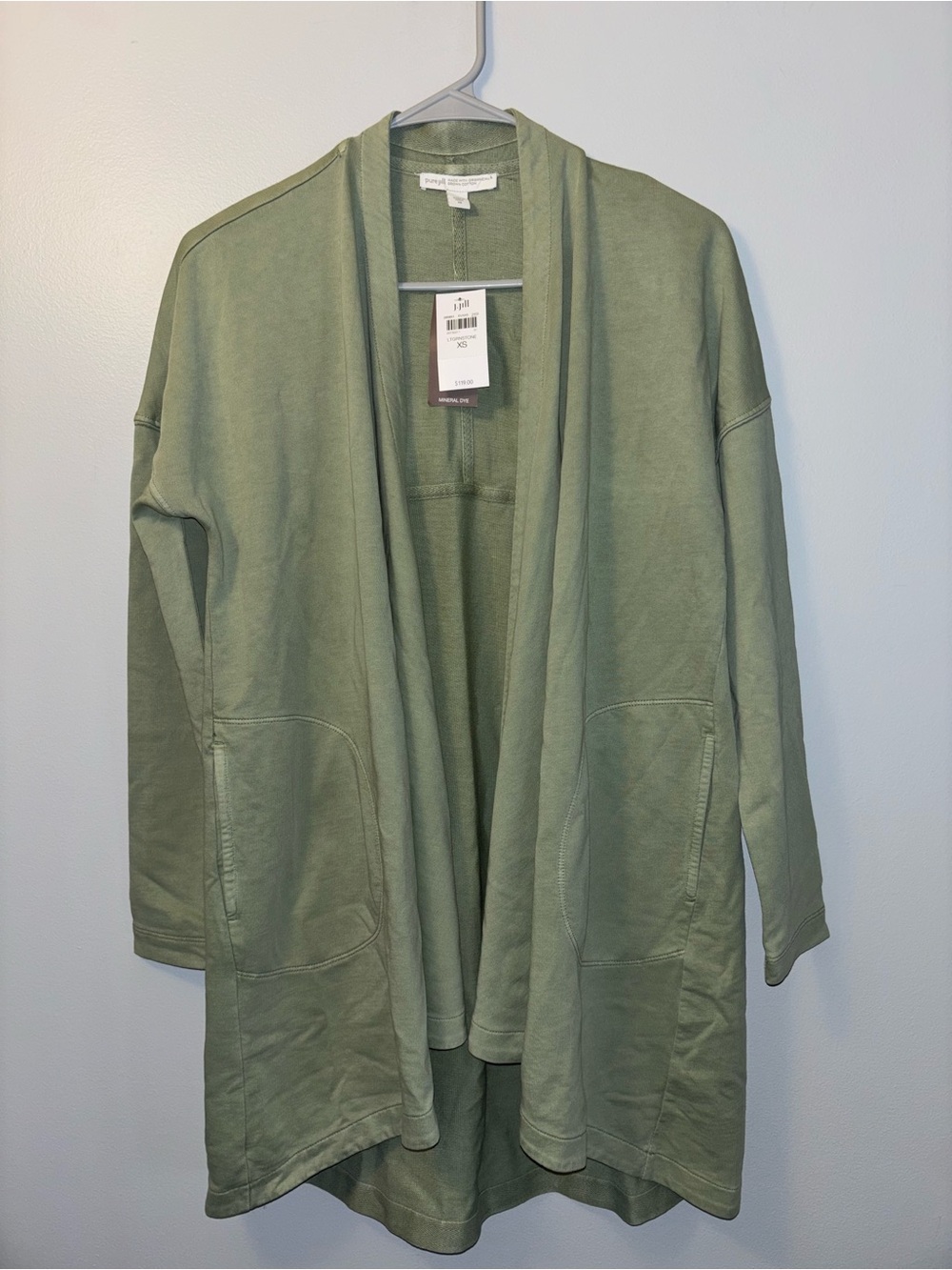 💚NWT J. Jill Organically Grown Cotton Open-Front Cardigan